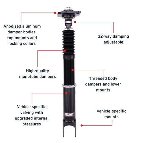 Air Lift Performance 03-06 Infiniti G35 Sedan / 03-08 Nissan 350Z Air Suspension Rear Kit - 76513