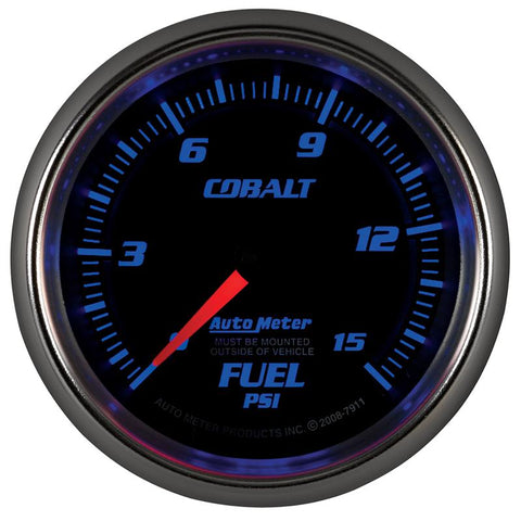Autometer Cobalt 2-5/8in Mechanical Fuel Pressure Gauge 0-15 PSI - 7911