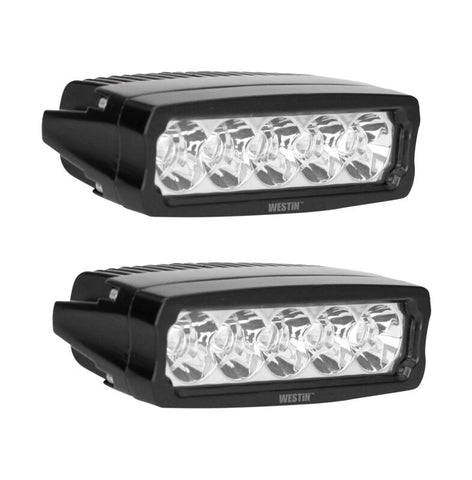 Westin Fusion5 LED Light Bar Single Row 5.5 inch Flex w/3W Epistar (Set of 2) - Black - 09-12232-PR