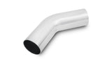 Vibrant 3.5in O.D. Universal Aluminum Tubing (45 degree bend) - Polished - 2890