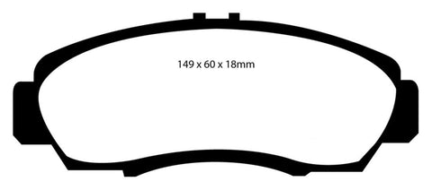 EBC 01-03 Acura CL 3.2 Yellowstuff Front Brake Pads - DP41610R