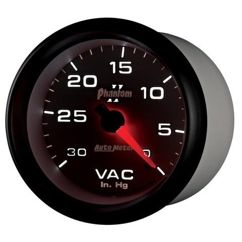 AutoMeter Gauge Vacuum 2-5/8in. 30Inhg Mechanical Phantom II - 7884