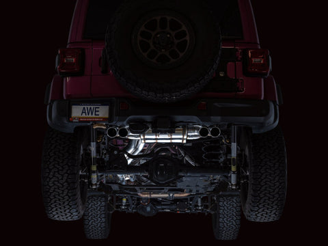 AWE Tuning 21+ Wrangler 392 Switchpath Cat-Back Exhaust- Quad BashGuards - 3025-41392