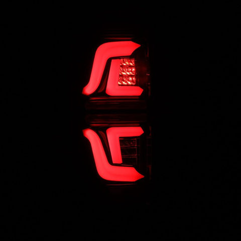 AlphaRex 17-19 Ford F250 Super Duty PRO-Series LED Tail Lights Jet Black (w/o Blind Spot Sensor) - 657010