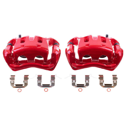 Power Stop 08-11 Nissan Pathfinder Front Red Calipers w/Brackets - Pair - S3714