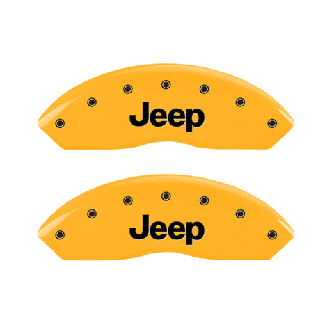 MGP 2 Caliper Covers Engraved Front Jeep Yellow Finish Black Characters 2006 Jeep Wrangler - 42009FJEPYL