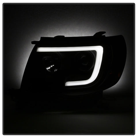 Spyder 05-11 Toyota Tacoma Ver 2 Proj Headlights - Light Bar DRL - Black Smoke PRO-YD-TT05V2-LB-BSM - 5085771