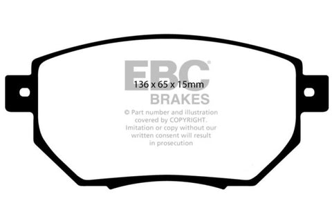 EBC 03-05 Infiniti FX35 3.5 Greenstuff Front Brake Pads - DP61659