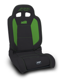 PRP EnduroDaily Reclining Suspension Seat - Black/Green Vinyl - Passenger - A8701045-201-W