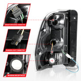 ANZO 2002-2009 Chevrolet Trailblazer LED Tail Lights w/ Light Bar Black Housing Clear Lens - 311371