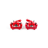 Power Stop 01-05 Mazda Miata Rear Red Calipers w/Brackets - Pair - S2738