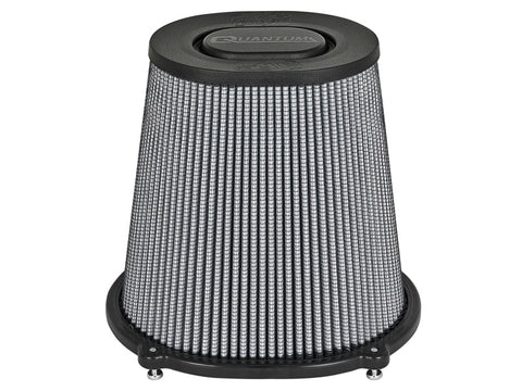 aFe Quantum Pro DRY S Air Filter Flat Top - 5in Flange x 9in Height - 21-90098