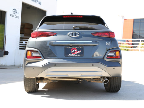 aFe Takeda 2.5in 304 SS Axle-Back Exhaust w/o Muffler w/Polish Tip 18-22 Hyundai Kona L4-1.6L(t) AWD - 49-37017NM-P