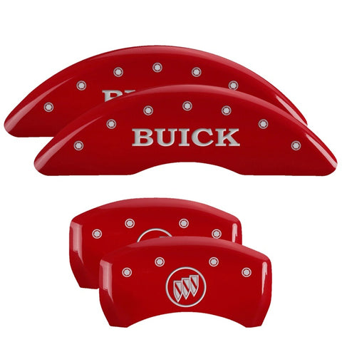 MGP 4 Caliper Covers Engraved Front & Rear MGP Red finish silver ch - 46001SMGPRD