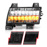 ANZO 2018-2021 Jeep Wrangler LED Side Markers Chrome Housing Smoke Lens w/ Seq. Signal Sport Bulb - 511085