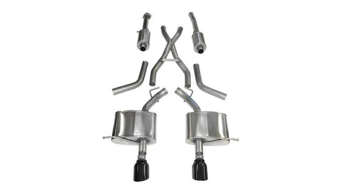Corsa 2011-2024 Dodge Durango 5.7L V8 Black Sport Dual Rear Cat-Back Exhaust - 14459BLK