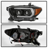 Spyder 16-18 Toyota Tacoma Projector Headlights - Seq LED Turn - Black - PRO-YD-TT16-LB-BK - 5085818