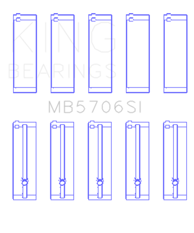 King Engine Bearings Hyundai i30 G4FC (Size +0.75mm) Main Bearing Set - MB5706SI0.75