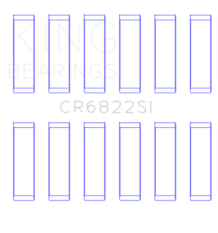 King Engine Bearings Chrysler 226 (3.7L) (Size +0.50mm) Connecting Rod Bearing Set - CR6822SI0.5