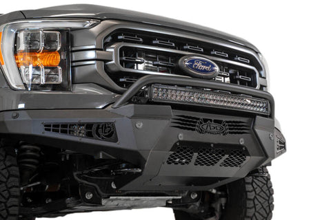 Addictive Desert Designs 2021 Ford F-150 HoneyBadger Front Bumper w/ Top Hoop - F197431040103