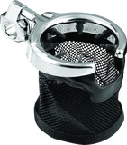 Kuryakyn Mesh Basket Universal Drink Holder 1in Clamp Chrome - 1422