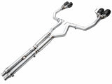 AWE 2024 Ford Mustang Dark Horse S650 RWD Track Edition Cat-Back Exhaust w/ Quad Diamond Black Tips - 3020-43375