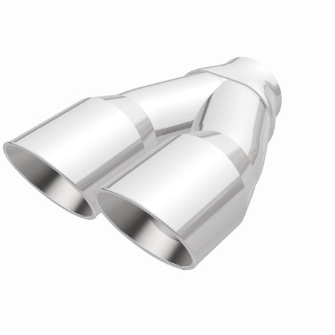 MagnaFlow Double Wall 3in Dual Round Polished Tip 2.25in Inlet - 35226