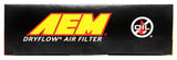 AEM Dryflow Air Filter for 07-16 Audi A4 1.8L TFSI - 28-20945