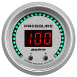 Autometer 52.4mm Silver Switchable 0-1600 PSI/0-110 BAR Fluid Pressure UltraLite Elite Digital Gauge - 6752-UL
