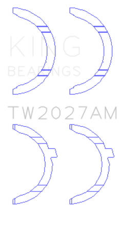 King Engine Bearings AUDI AAH, BUG, CCWA,CTBA Thrust Washer Set - TW2027AM