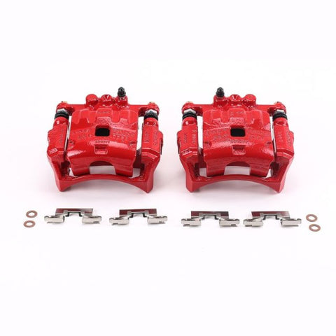 Power Stop 11-17 Ford Fiesta Front Red Calipers w/Brackets - Pair - S5304