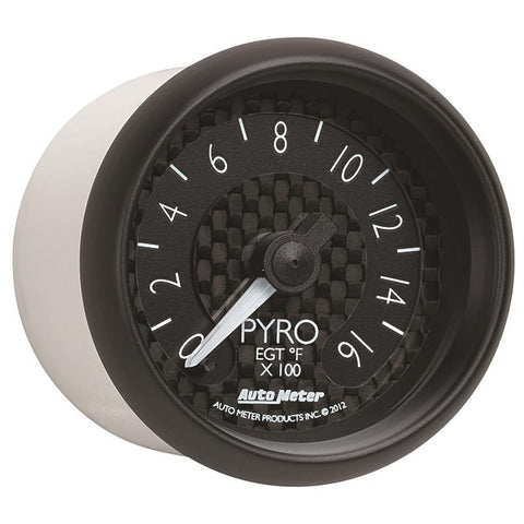 Autometer GT Series 52mm Full Sweep Electronic 0-1600 Deg F EGT/Pyrometer Gauge - 8044