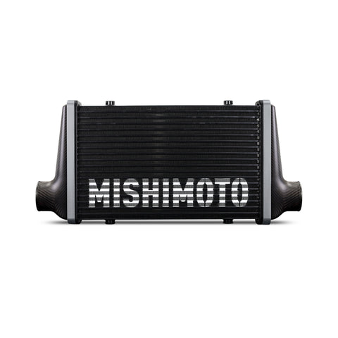 Mishimoto Universal Carbon Fiber Intercooler - Matte Tanks - 450mm Gold Core - S-Flow - C V-Band - MMINT-UCF-M4G-S-C