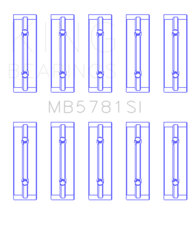 King Nissan MR18DE / MR20DE (Size STD) Main Bearing Set - MB5781SI