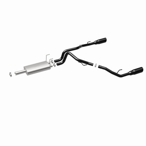 Magnaflow 09-15 Dodge Ram 1500 V8 Dual Spilt Rear Exit Black Stainless C/B Perf Exhaust - 15363