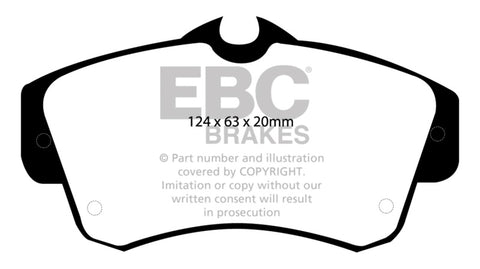 EBC 00-11 Chrysler PT Cruiser 2.4 Yellowstuff Front Brake Pads - DP41357R