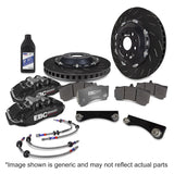 EBC Racing 13-22 VW Golf GTI (Mk7/Mk8) Black 6 Piston Apollo Calipers 355mm Rotors Big Brake Kit - BBK033BLK-1