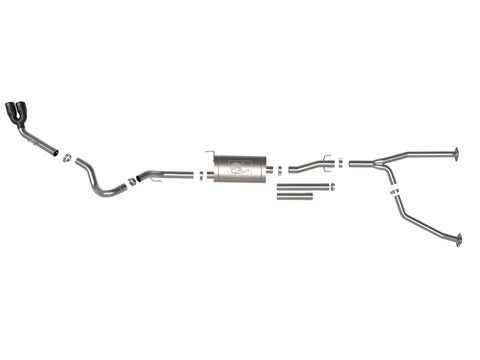 aFe 2022 Toyota Tundra V6-3.5L (tt) Vulcan Series 2.5in to 3in 304 SS Cat-Back Exhaust w/ Black Tip - 49-36061-B