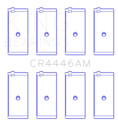 King Engine Bearings Toyota 3K/4K/(Size +0.50mm) Connecting Rod Bearing Set - CR4446AM0.5