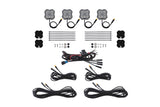 Diode Dynamics Rock Light - Red/White M8 Magnet 4-Pack - DD8745