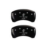MGP Rear set 2 Caliper Covers Engraved Rear GT350 Shelby & Cobra Black finish silver ch - 10010RGT3BK
