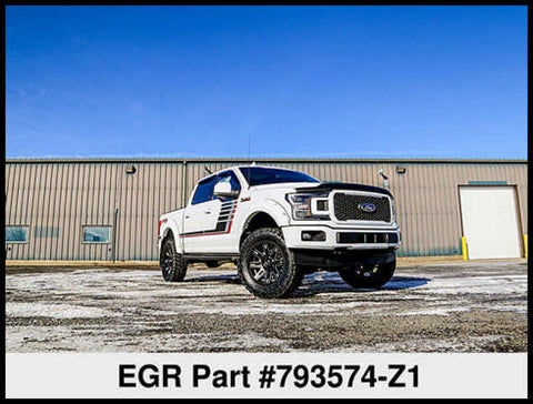 EGR 2018 Ford F150 Bolt-On Look Color Match Fender Flares - Set - Oxford White - 793574-Z1