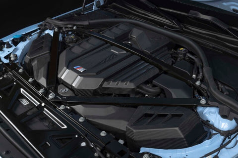 Dinan 21-27 BMW M2/M3/M4 (G80/G82/G87) Matte Carbon Fiber Engine Cover w/Gloss Accents - D590-0005-B
