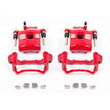Power Stop 99-03 Mazda Protege Front Red Calipers w/Brackets - Pair - S2602