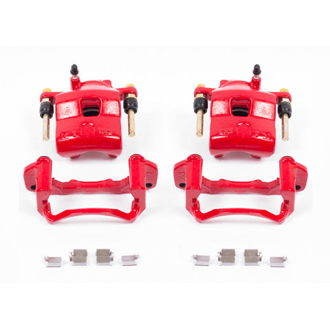 Power Stop 99-03 Mazda Protege Front Red Calipers w/Brackets - Pair - S2602