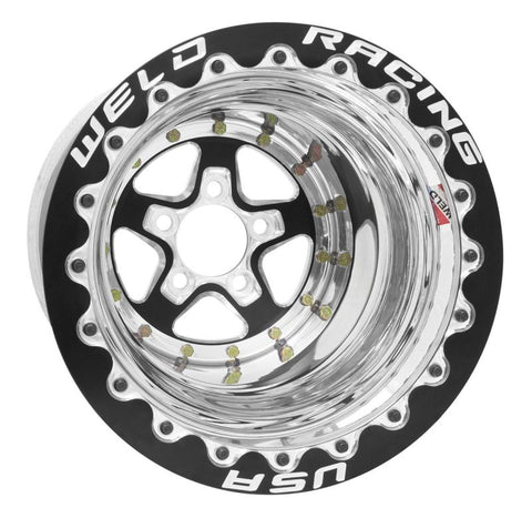 Weld Alumastar 2.0 15x12 / 5x4.75 BP / 5in. BS Black Wheel - Black Single Bead Lock MT - 88B512280F