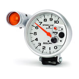 Autometer Sport-Comp 5 inch 10K RPM Shift Light Silver Tach - 3911