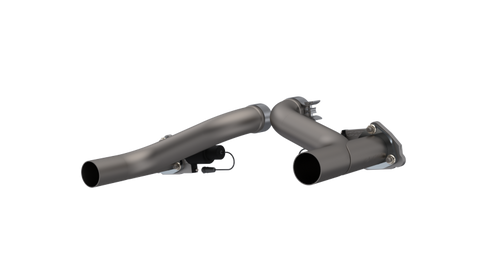 QTP 10-15 Chevrolet Camaro SS 6.2L 2.5in 304SS Aggressor Cutout Dual Mid Pipes - 500110