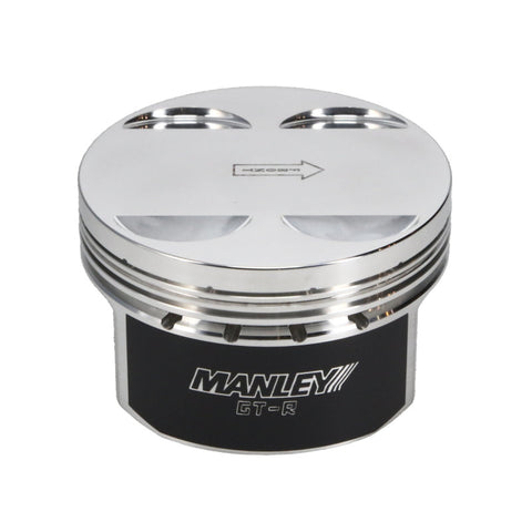 Manley Nissan GTR VR38DETT 98mm Bore 88.4mm Stroke -2cc Dish Turbo Tuff Piston Set w/ Rings - 641000CE-6
