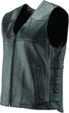 River Road Plains Leather Vest Black - Small - 094405